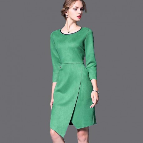 irregular-fashion-occupation-dress-for-lady-slim-knee-length