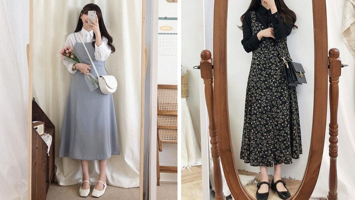 Phối đồ công sở với giày búp bê
