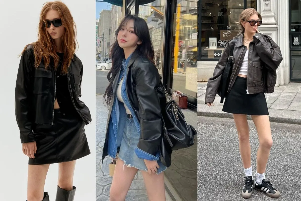 20+ Cách Mix Đồ Với Áo Khoác Da Nữ Sành Điệu & Cực Chất 1 cách mix đồ với áo khoác da nữ
