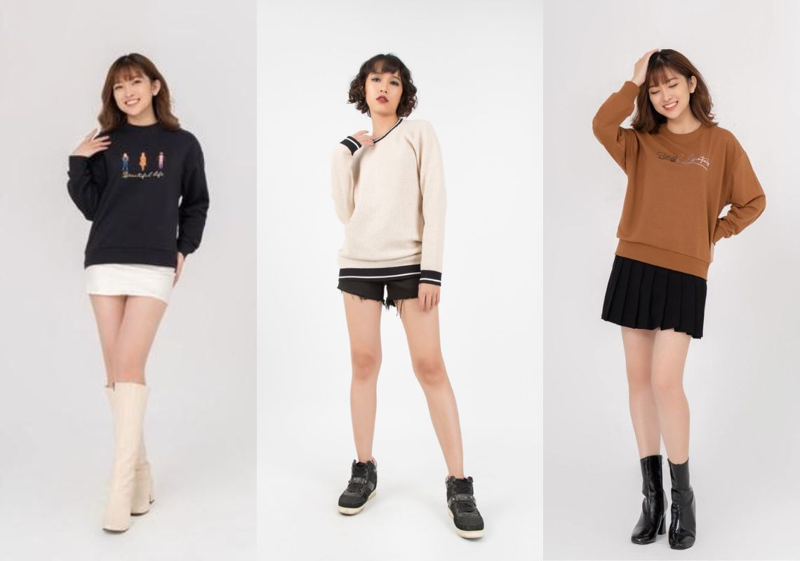 Phối đồ với sweater nữ
