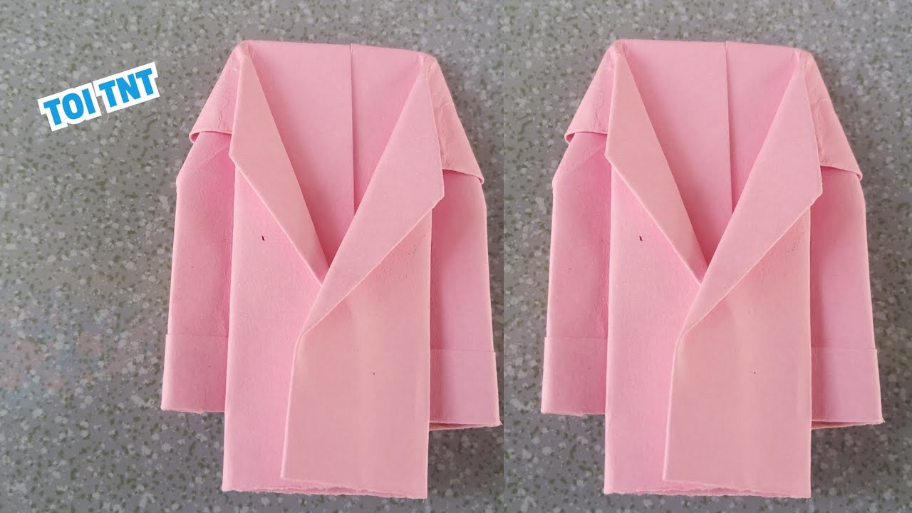 cách gấp áo khoác vest
