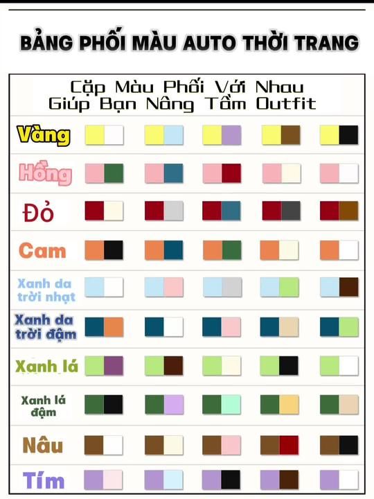 Nguyên tắc phối đồ theo màu tương phản