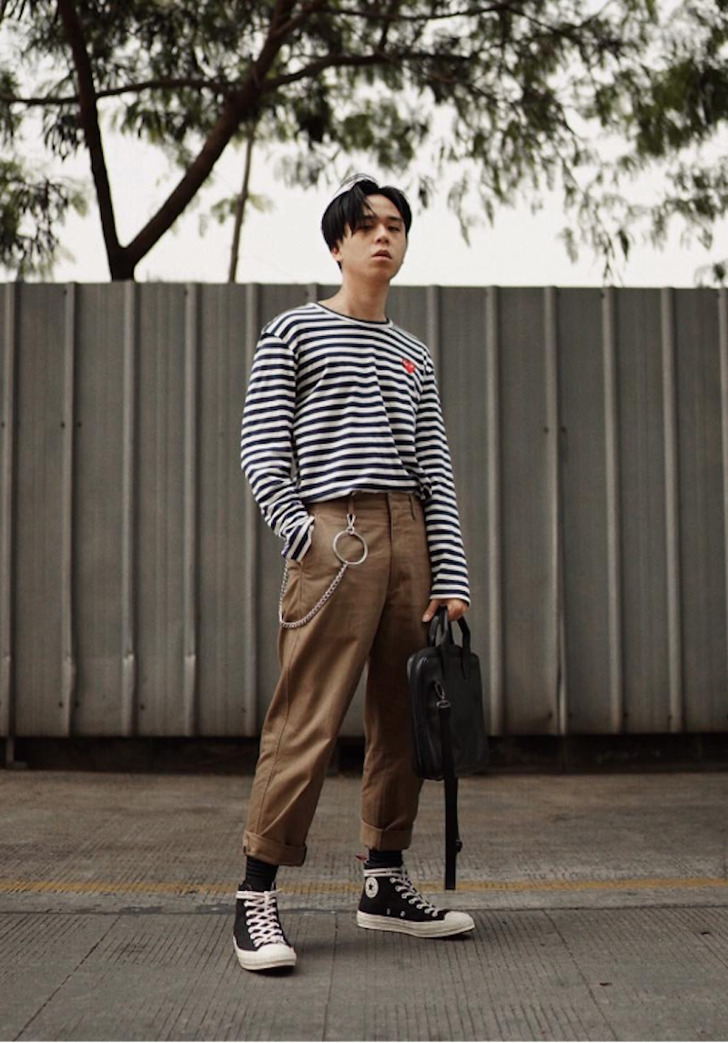 Phối đồ quần short giày converse nam