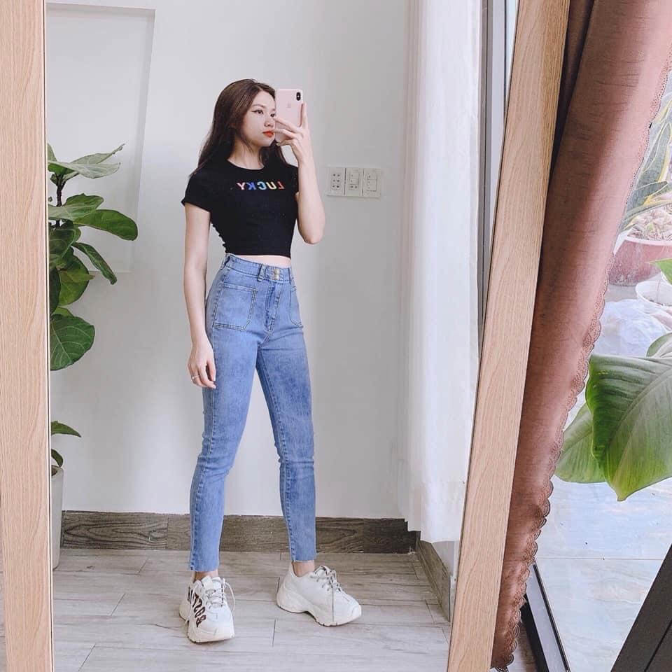 Phối đồ với quần jean skinny nữ