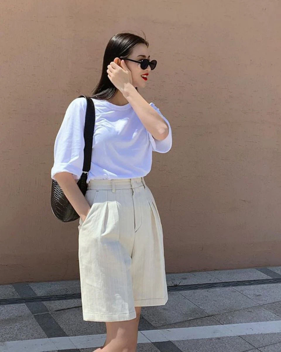 Quần đũi trắng mặc với áo gì