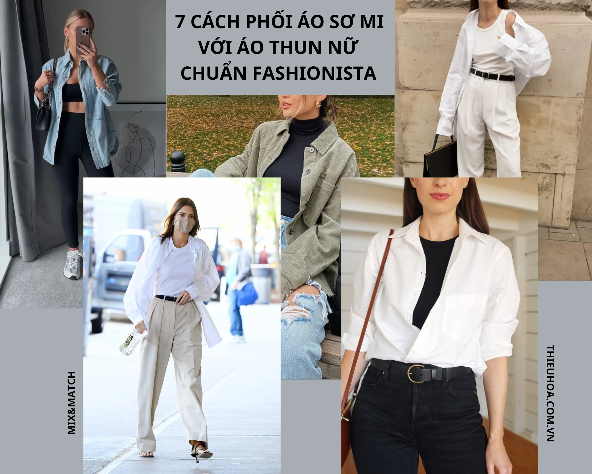 10+ Cách Phối Áo Thun Sơ Mi Nữ Sành Điệu Hack Dáng 1 cách phối áo thun sơ mi nữ cá tính