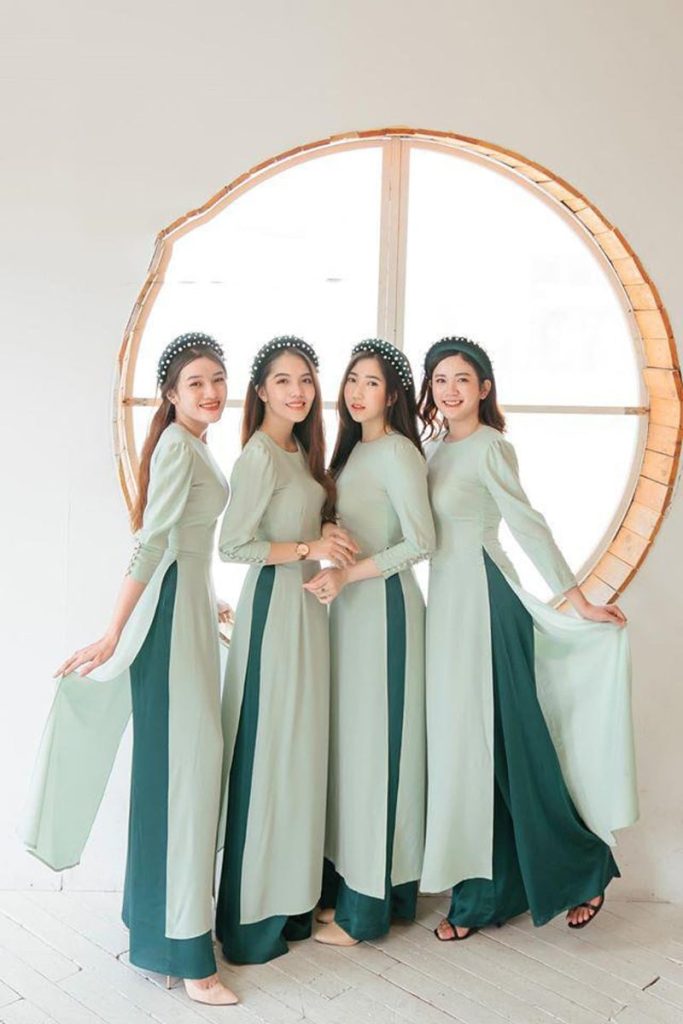 ao dai xanh ngoc phoi voi quan mau gi 1903