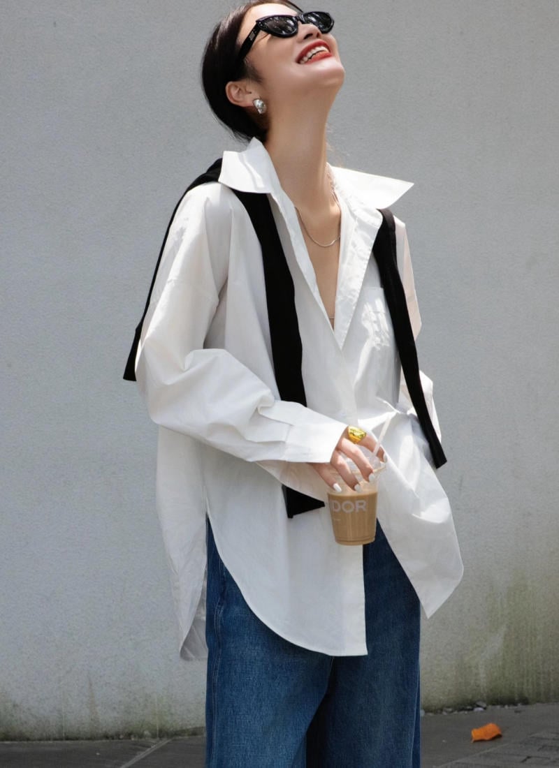 Mẹo phối đồ với áo sơ mi tay dài nữ