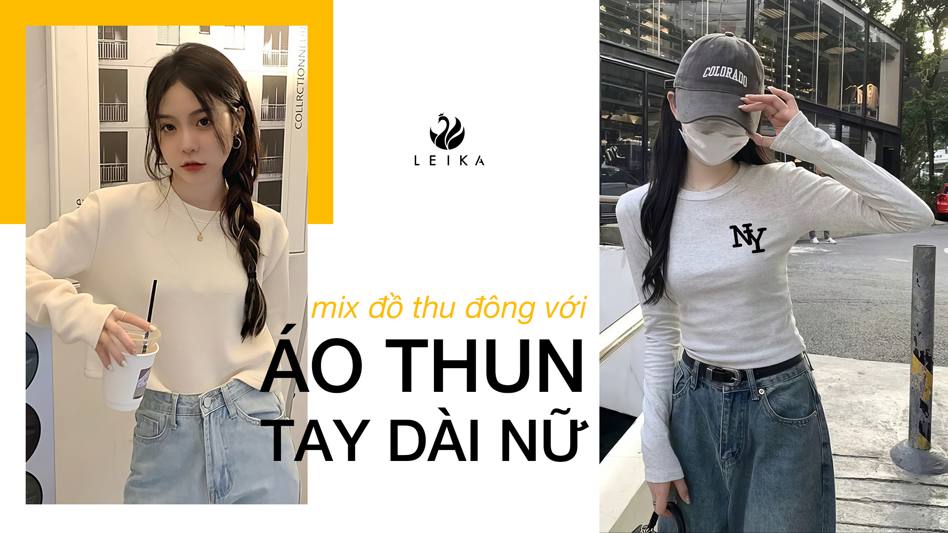 Phối đồ với áo thun tay dài nữ công sở