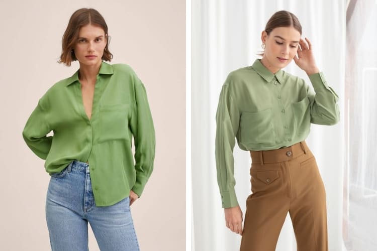 Áo xanh lá mặc với quần màu gì? 10+ cách phối đồ sành điệu 7 Áo sơ mi xanh lá mặc với quần màu gì