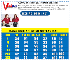 bang size ao so mi nu 1915