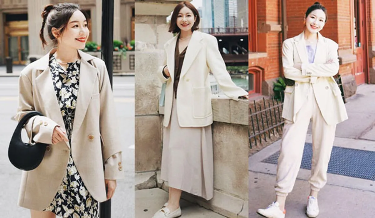 Cách mix áo blazer cho người thấp cùng quần short