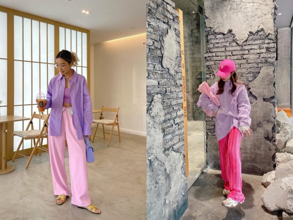 Set đồ quần hồng áo đen