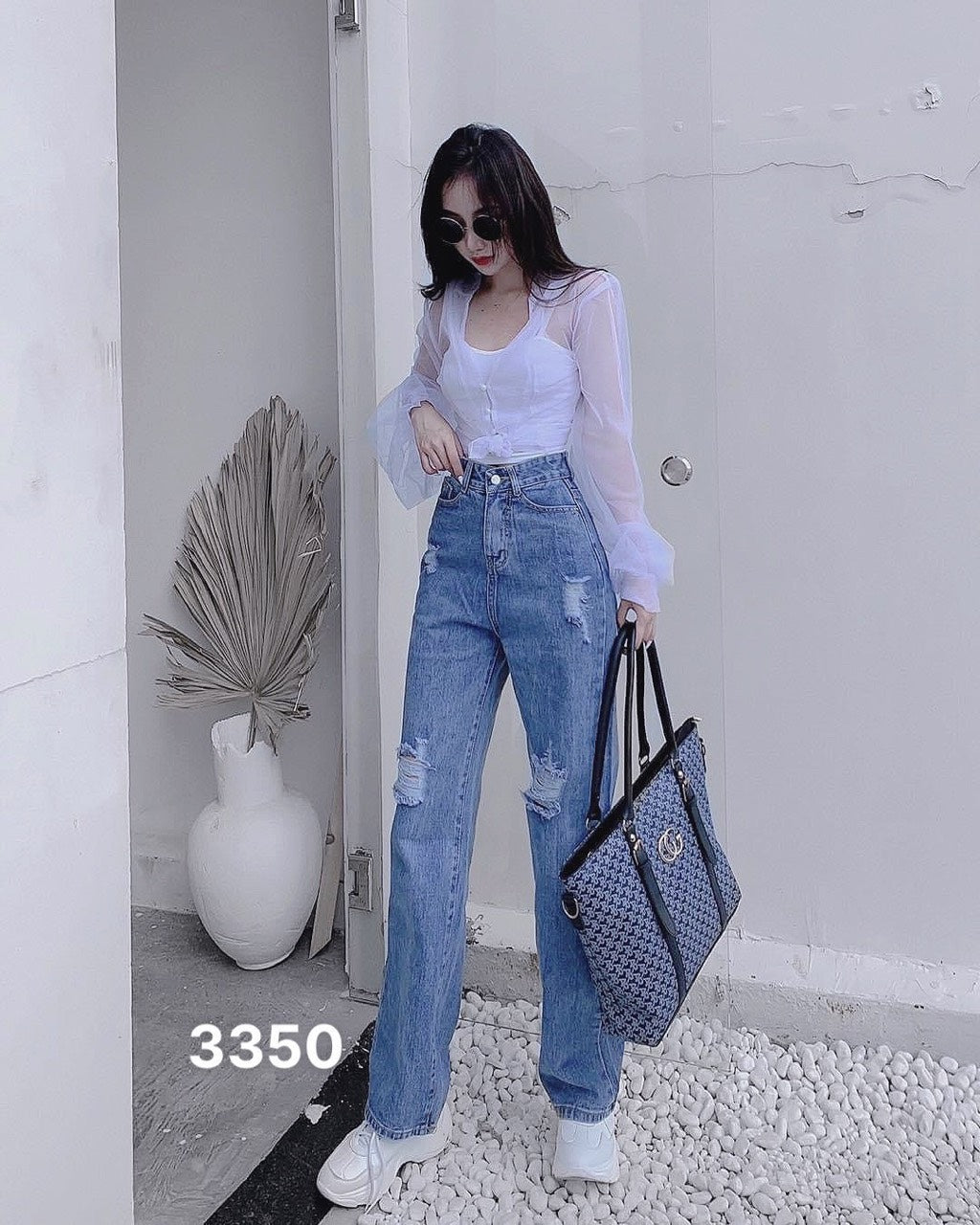 Các kiểu quần baggy jeans nữ thông dụng.
