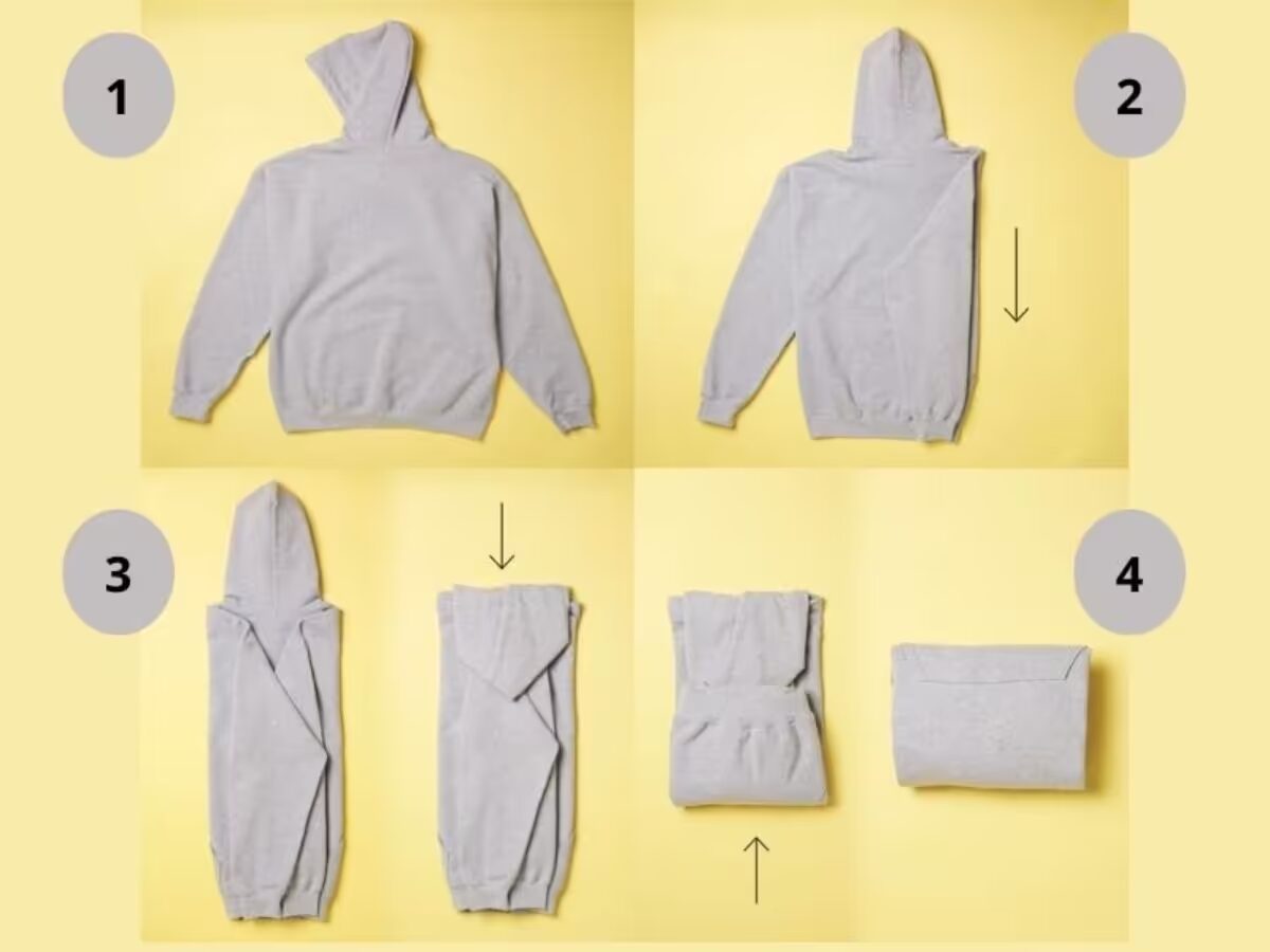 cách gấp áo khoác phao