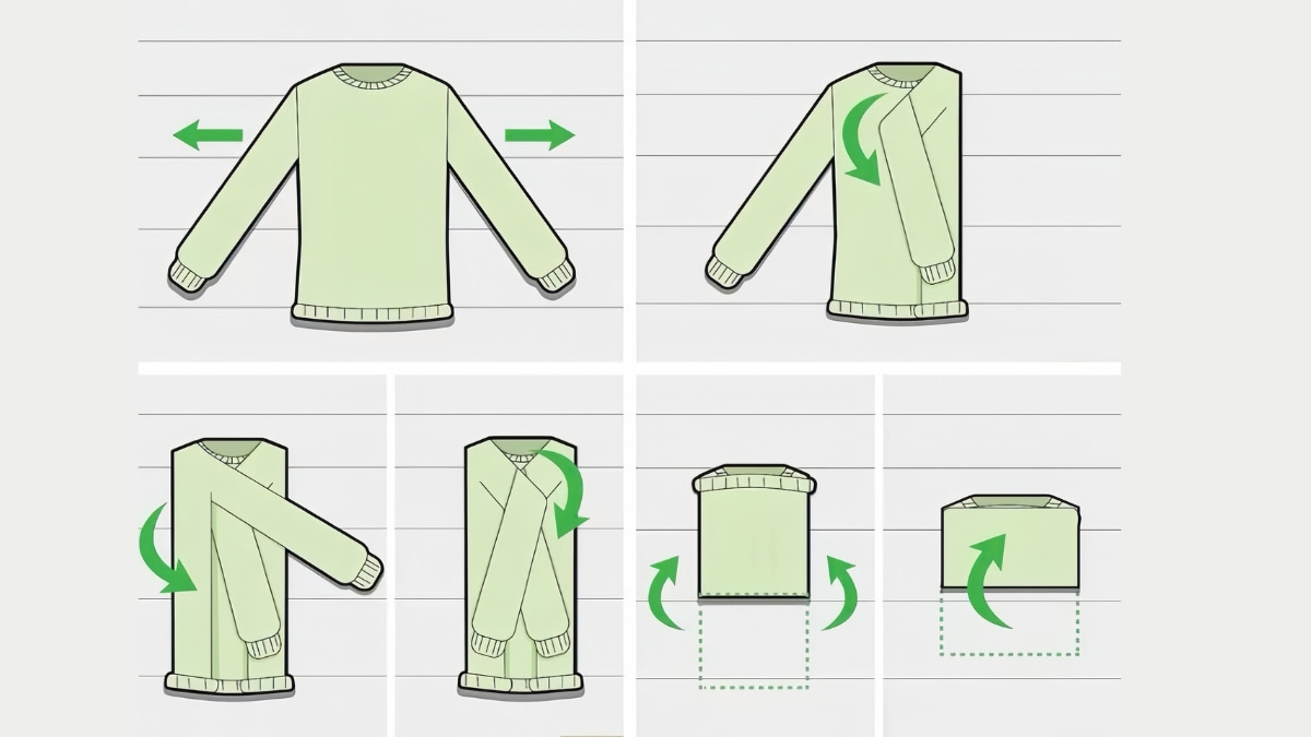 Cách xếp áo vest