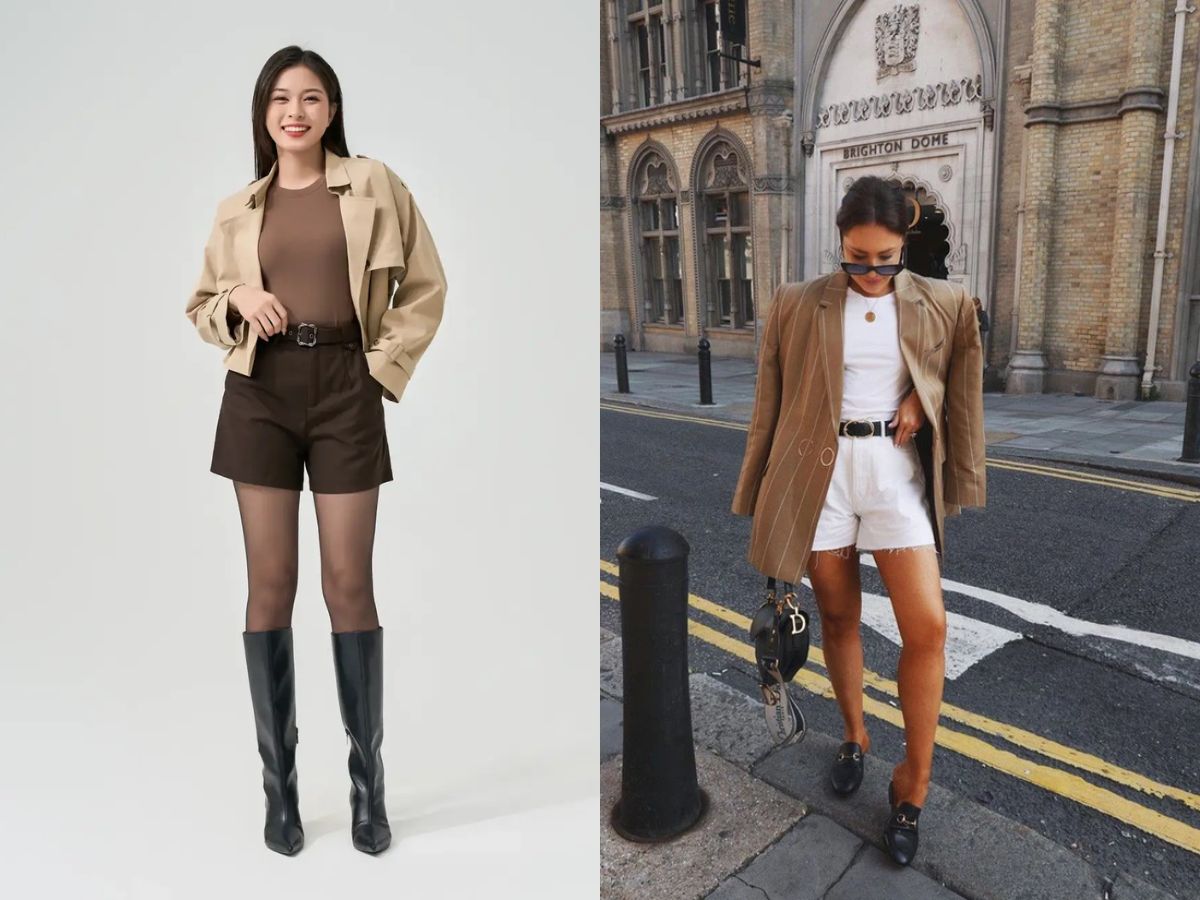 Nguyên tắc phối đồ với quần short nữ mùa đông
