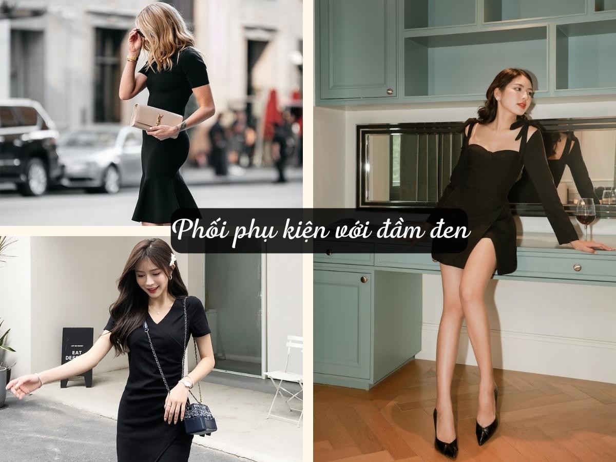 15+ Cách Phối Phụ Kiện Với Đầm Đen Sang Trọng Tinh Tế 3 vòng cổ mặc váy đen