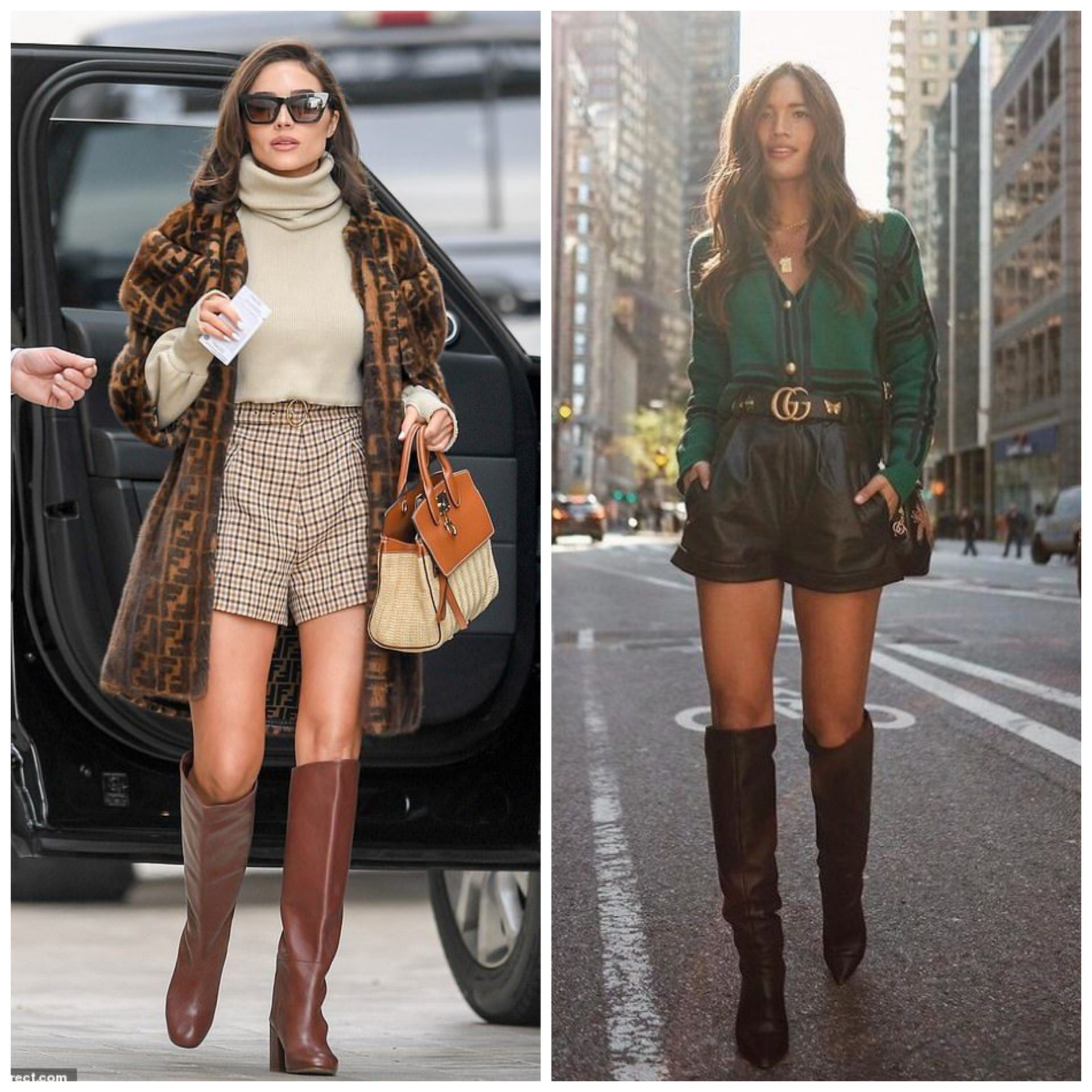 Phối boot cao cổ và quần short