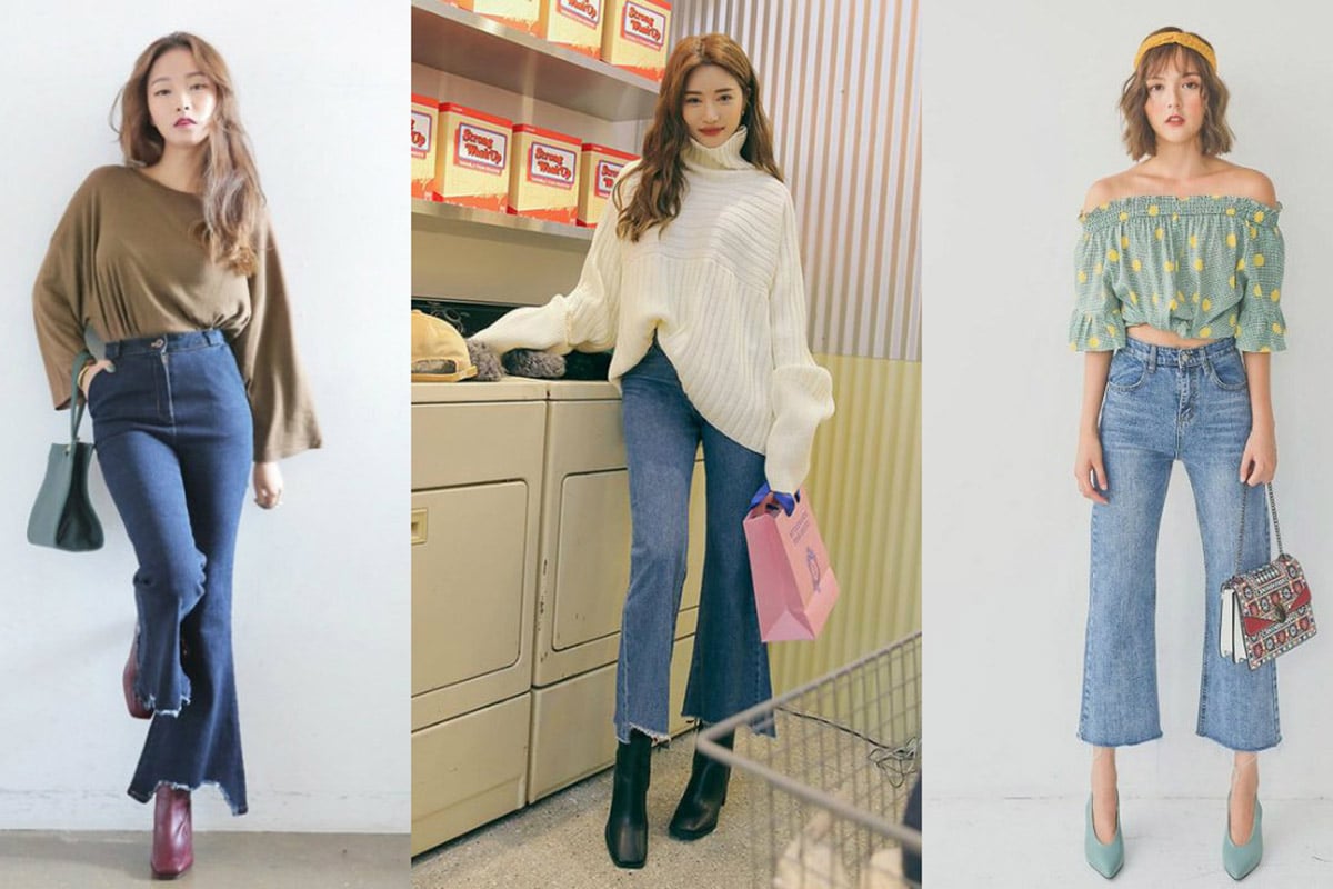 Giày loafers phối với quần ống rộng