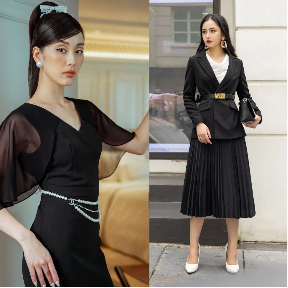 15+ Cách Phối Phụ Kiện Với Đầm Đen Sang Trọng Tinh Tế 4 đầm đen phối túi xách màu gì