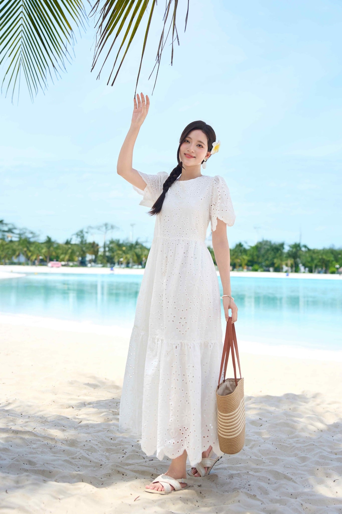 Phối đồ đi biển nữ với váy maxi