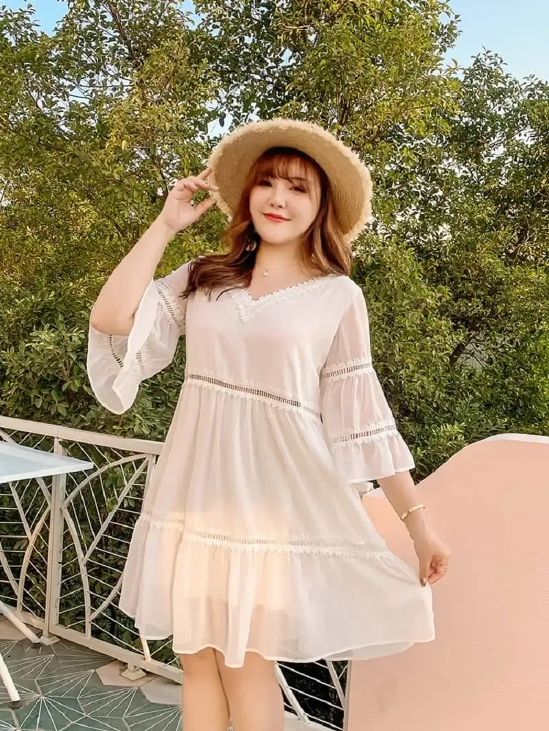 Cách phối đồ đi biển cho nữ mập