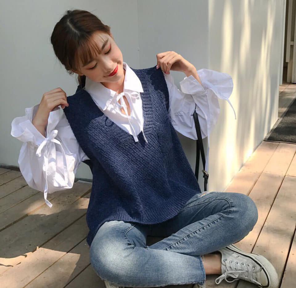 15+ Cách Phối Áo Sơ Mi Gile Nữ Thanh Lịch Và Sành Điệu 4 Chọn áo sơ mi gile phù hợp vóc dáng