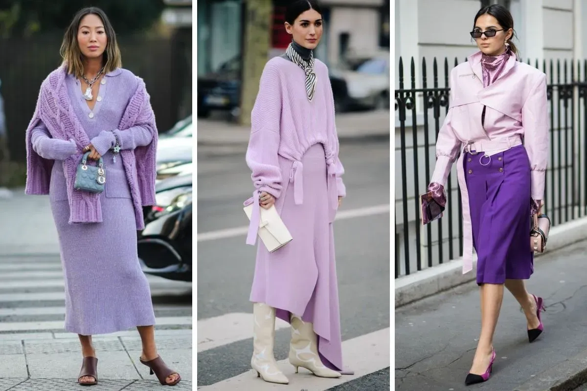 Màu tím lavender phối với màu gì