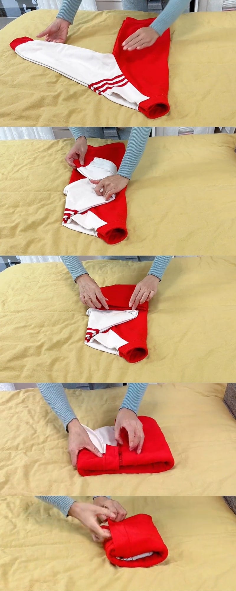 hướng dẫn gấp áo khoác bomber