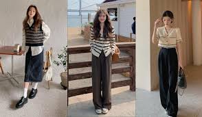 phối đồ style hàn quốc nữ đi học