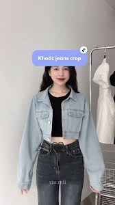 Bật Mí 15+ Cách Phối Đồ Với Áo Khoác Jean Nữ Hack Dáng 1 Phối đồ với áo khoác jean nữ