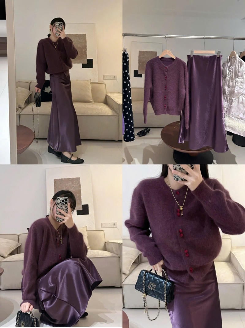 Màu tím than phối với màu gì