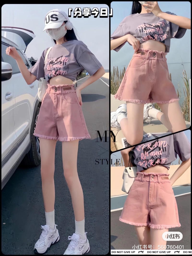 Phối đồ với quần short nữ cạp cao