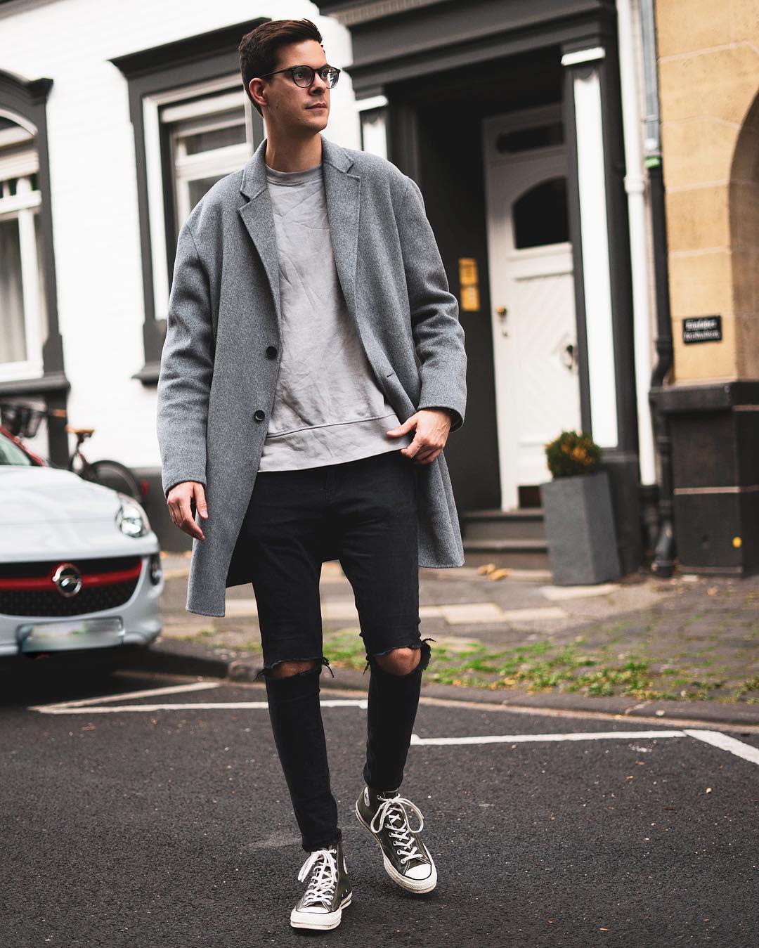 Outfit với giày converse nam cá tính