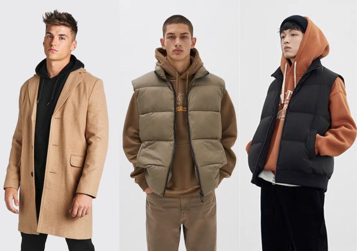Phối áo hoodie với áo khoác dạ dáng dài