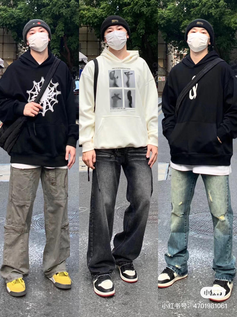 Mix áo hoodie với áo khoác phao giữ ấm