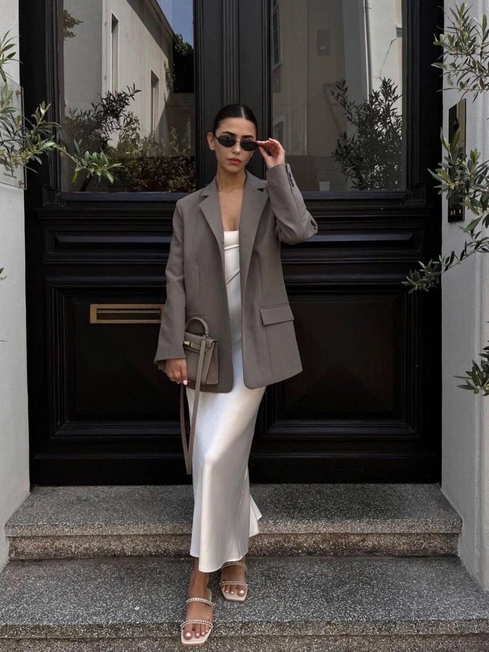 Set đồ blazer nữ màu hồng