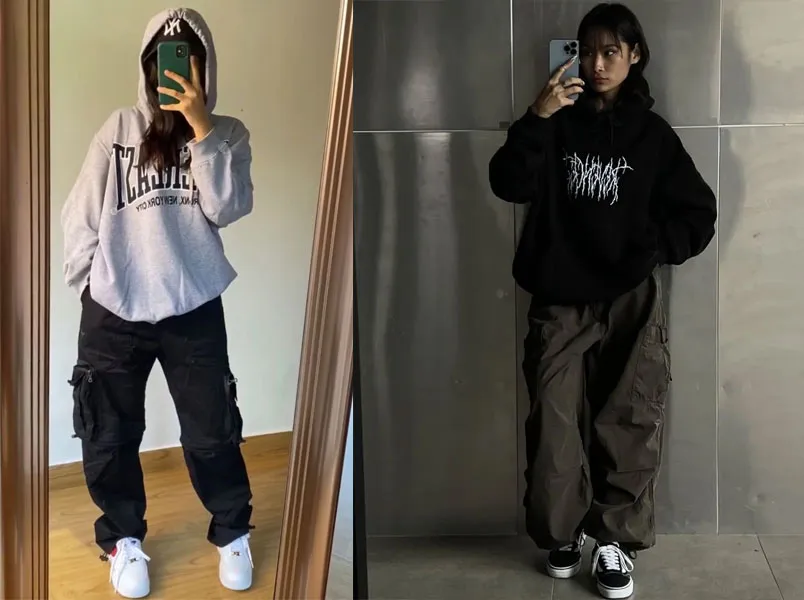 20+ Cách Phối Đồ Với Áo Hoodie Nữ Sành Điệu & Hack Dáng 6 Phối đồ với áo hoodie nữ