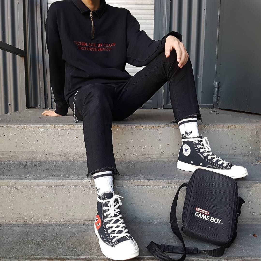 Giày converse phối đồ nam theo phong cách smart-casual