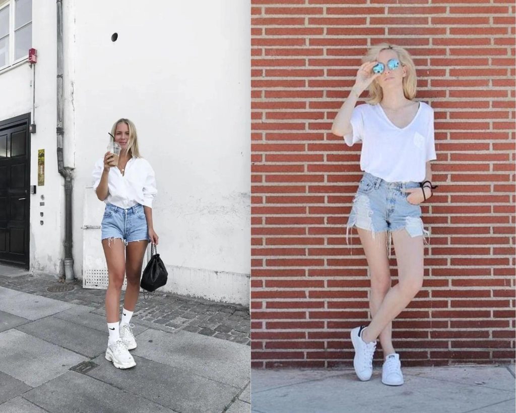 phoi do voi giay sneaker trang nu 1