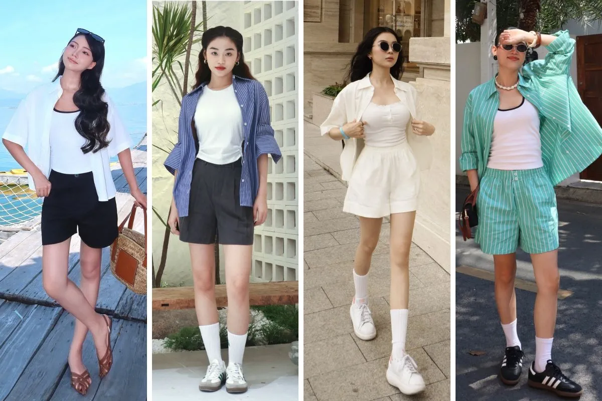 Phối đồ với quần short nữ đi chơi