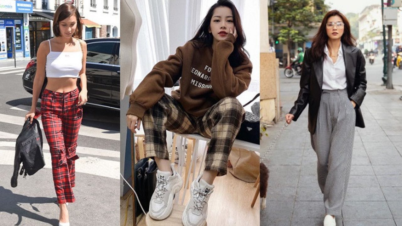 Cách phối đồ với quần caro nữ và blazer