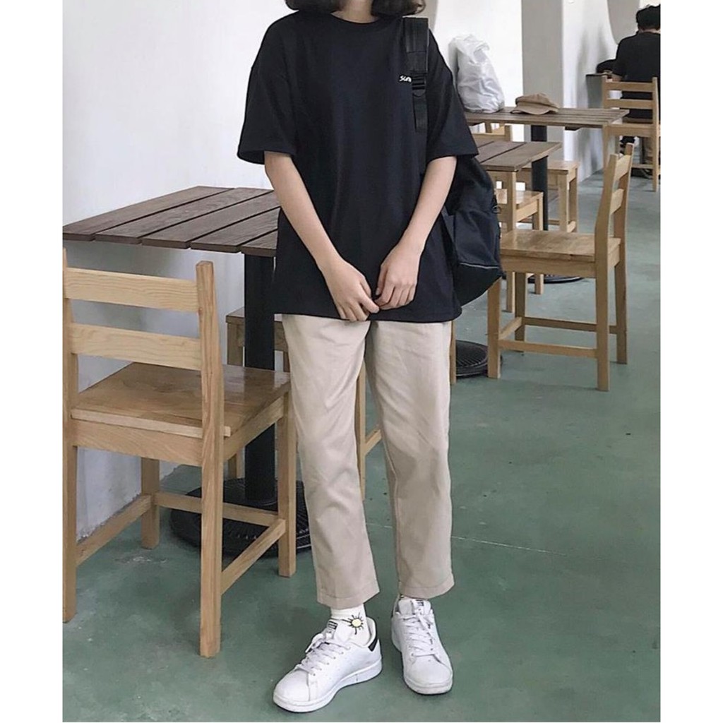 Phối đồ với quần kaki nữ đi chơi