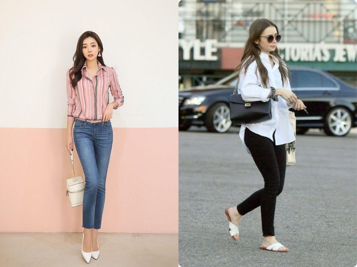Phong cách giấu quần với quần legging
