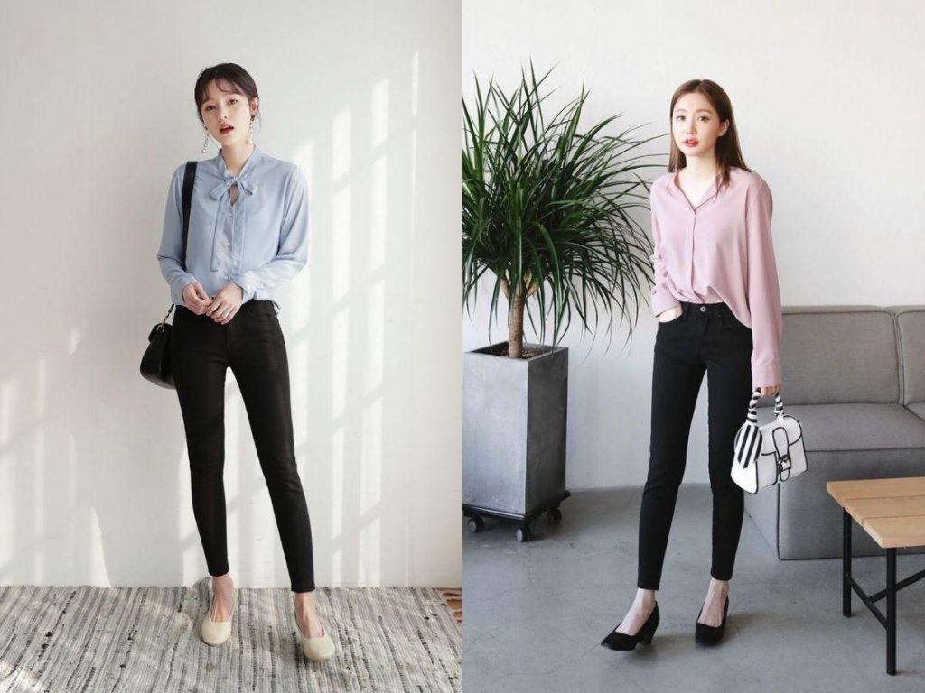 quan legging phoi ao so mi 1703