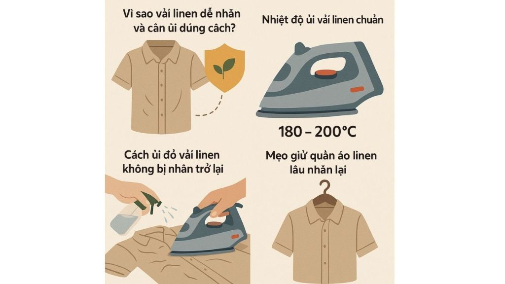 quy trinh ui vai linen khong nhan
