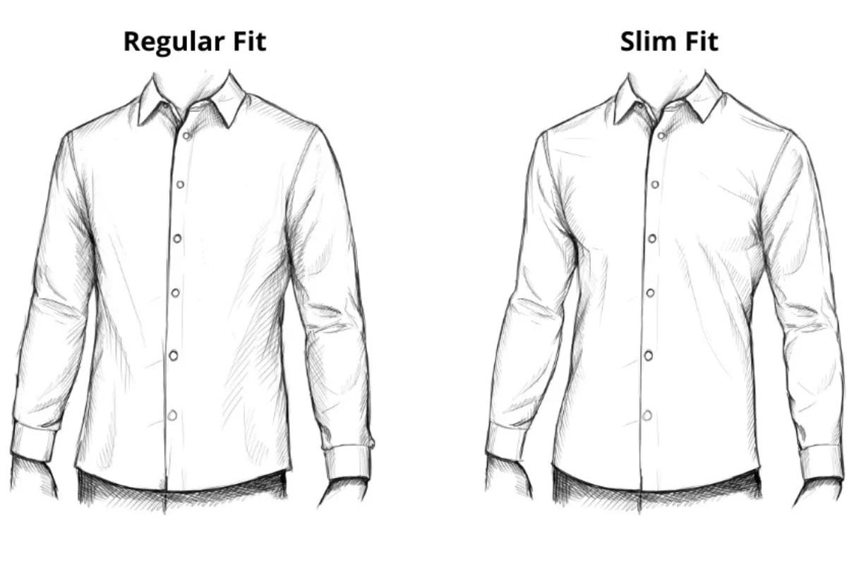 So sánh form regular fit và slim fit