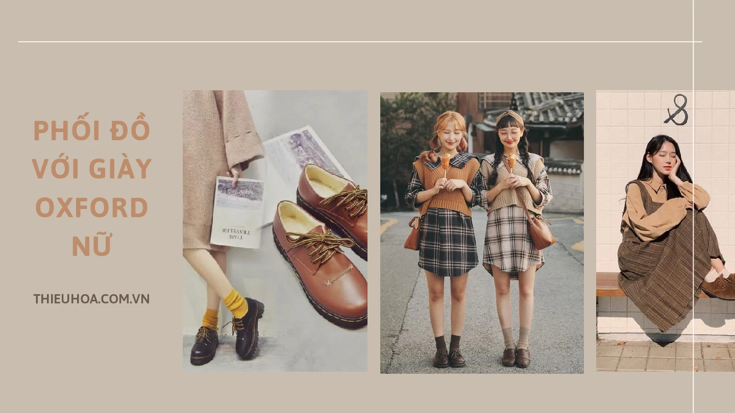 Phối đồ với giày oxford nữ theo phong cách Preppy