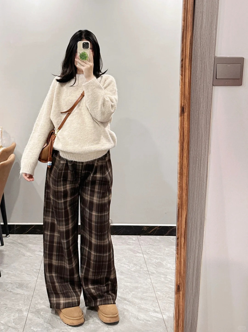 Quần caro công sở nữ